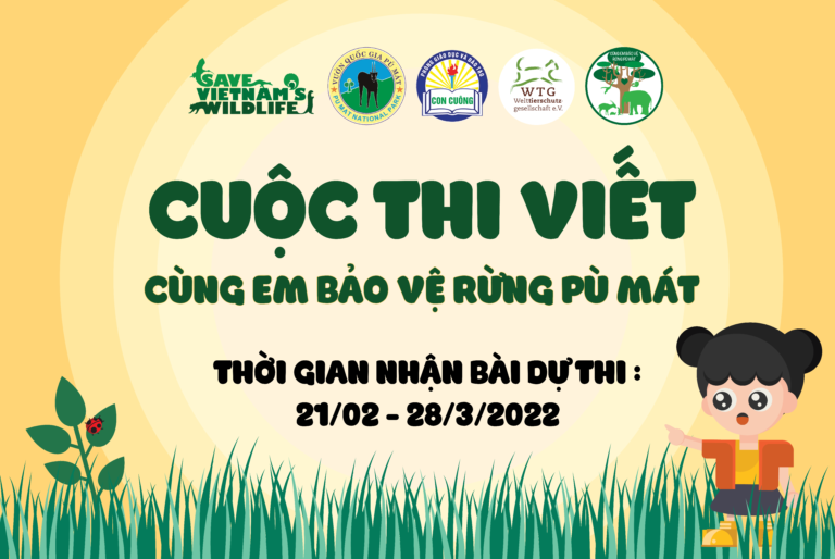 Read more about the article Phát Động Cuộc Thi Viết “Cùng Em Bảo Vệ Rừng Pù Mát” Lần 1 – Năm 2022